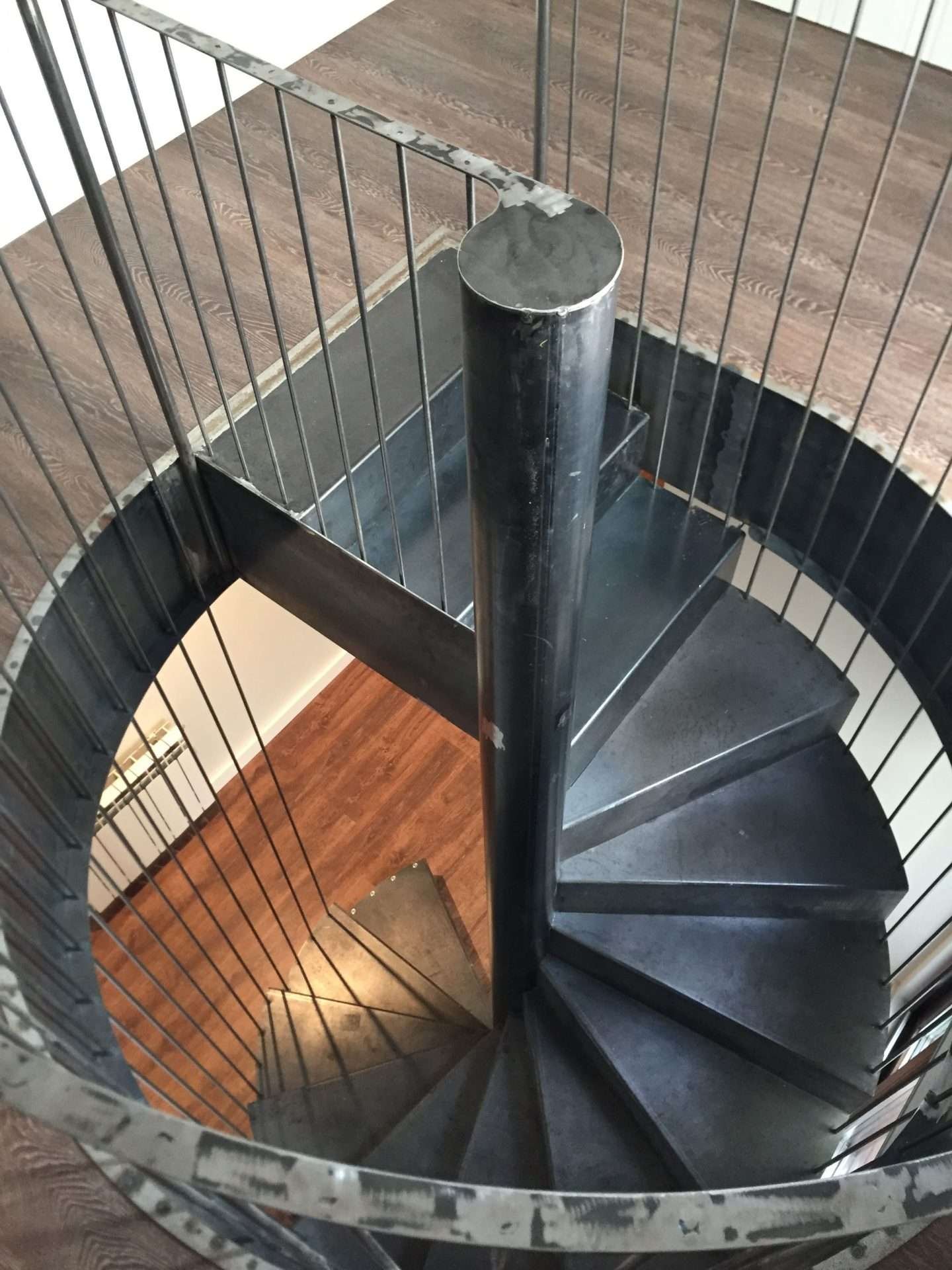 Escalera de caracol vista desde arriba