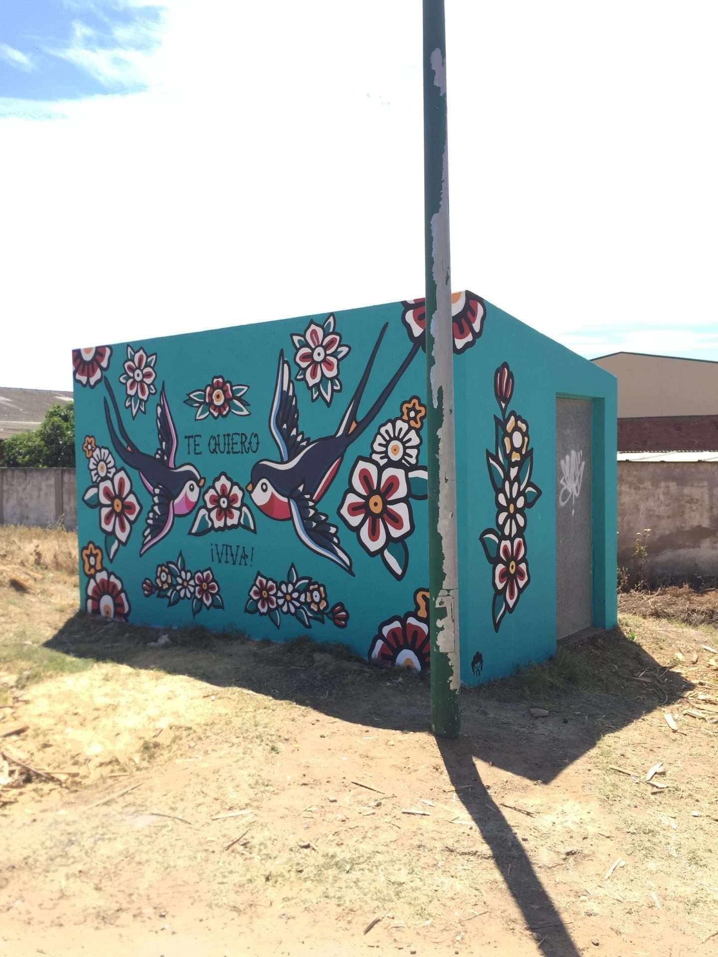 Vista de mural en caseta, finalizado